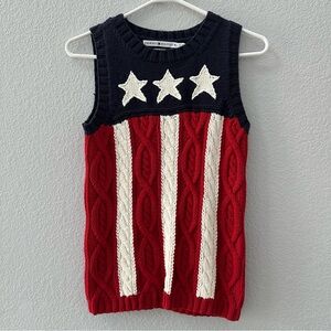 Tommy Hilfiger Patriotic Handknit Sweater Vest